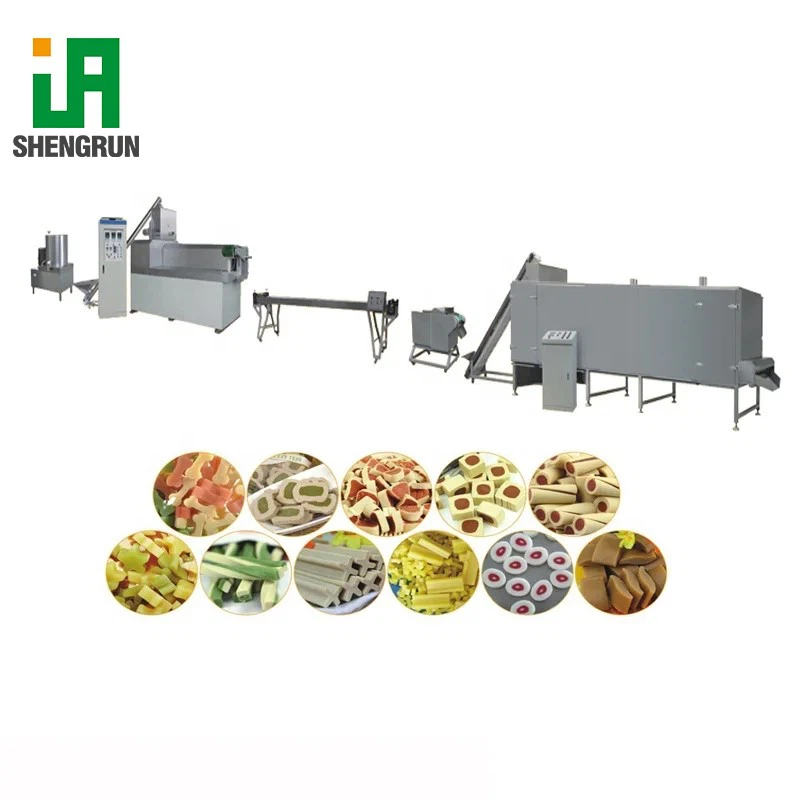 Línea de producción de alimentos masticables para perros