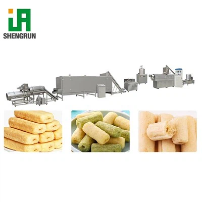 Línea de procesamiento de snacks de maíz hojaldrado